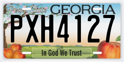 GA license plate PXH4127