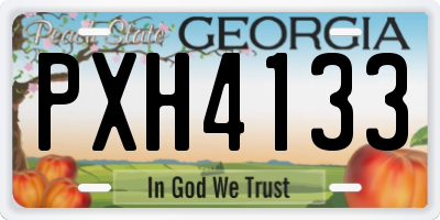 GA license plate PXH4133