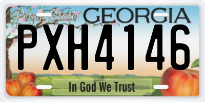 GA license plate PXH4146