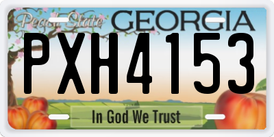 GA license plate PXH4153