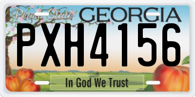 GA license plate PXH4156