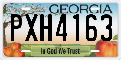 GA license plate PXH4163
