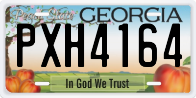 GA license plate PXH4164