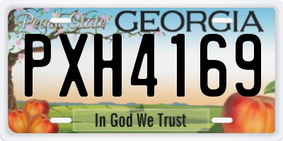 GA license plate PXH4169