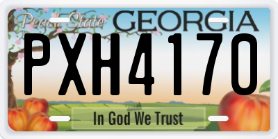 GA license plate PXH4170