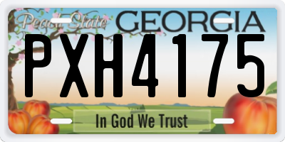 GA license plate PXH4175