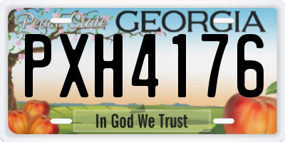 GA license plate PXH4176