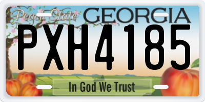 GA license plate PXH4185