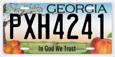 GA license plate PXH4241