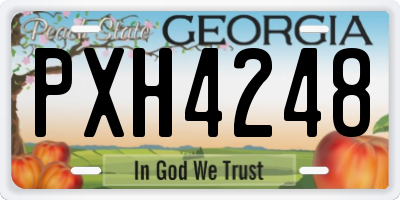 GA license plate PXH4248