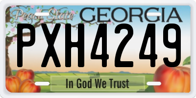 GA license plate PXH4249