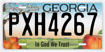 GA license plate PXH4267