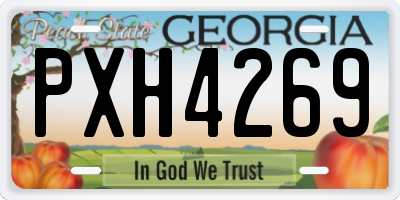GA license plate PXH4269