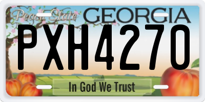 GA license plate PXH4270