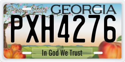 GA license plate PXH4276