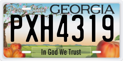 GA license plate PXH4319