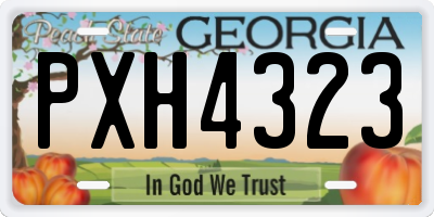 GA license plate PXH4323