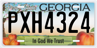 GA license plate PXH4324