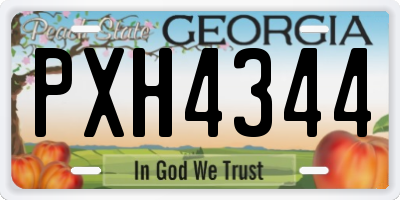 GA license plate PXH4344