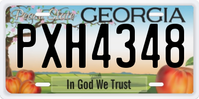 GA license plate PXH4348