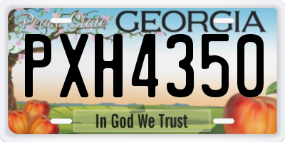 GA license plate PXH4350