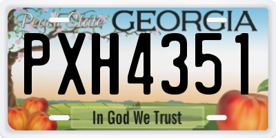GA license plate PXH4351