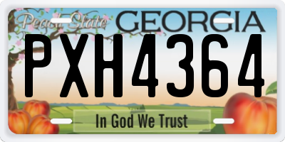 GA license plate PXH4364