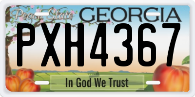 GA license plate PXH4367