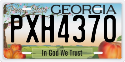 GA license plate PXH4370