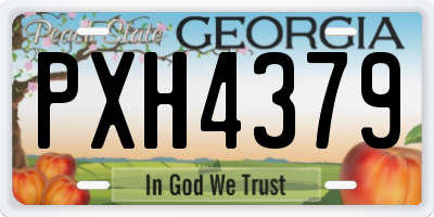GA license plate PXH4379