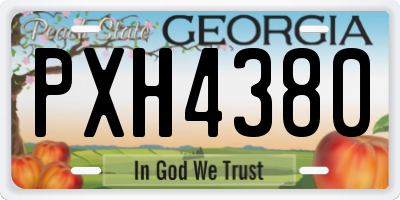 GA license plate PXH4380