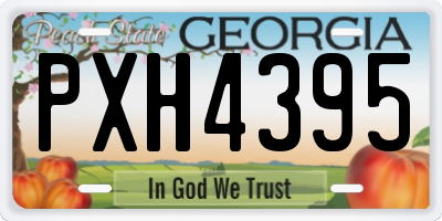 GA license plate PXH4395