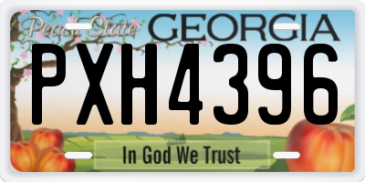 GA license plate PXH4396