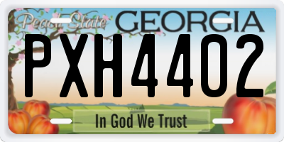 GA license plate PXH4402