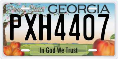 GA license plate PXH4407