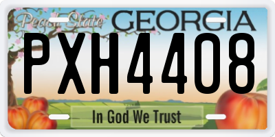 GA license plate PXH4408