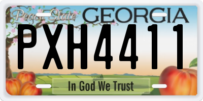 GA license plate PXH4411