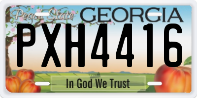 GA license plate PXH4416