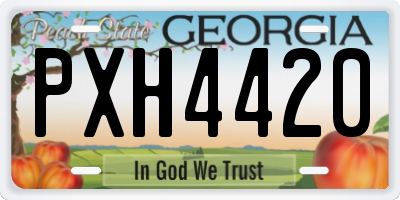 GA license plate PXH4420