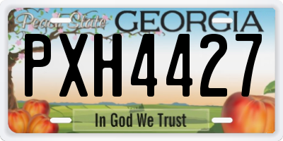 GA license plate PXH4427