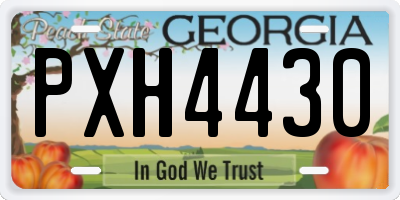 GA license plate PXH4430