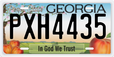GA license plate PXH4435