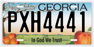 GA license plate PXH4441