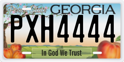 GA license plate PXH4444