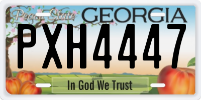 GA license plate PXH4447