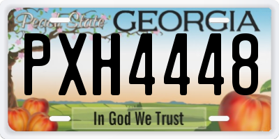 GA license plate PXH4448