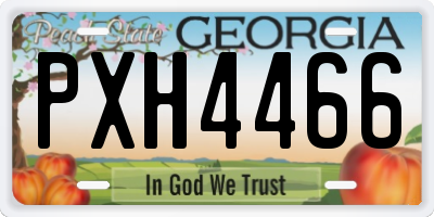 GA license plate PXH4466