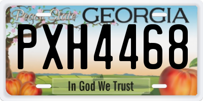 GA license plate PXH4468