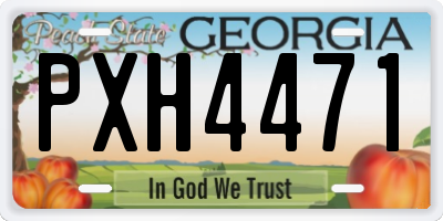 GA license plate PXH4471