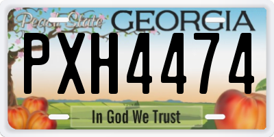 GA license plate PXH4474